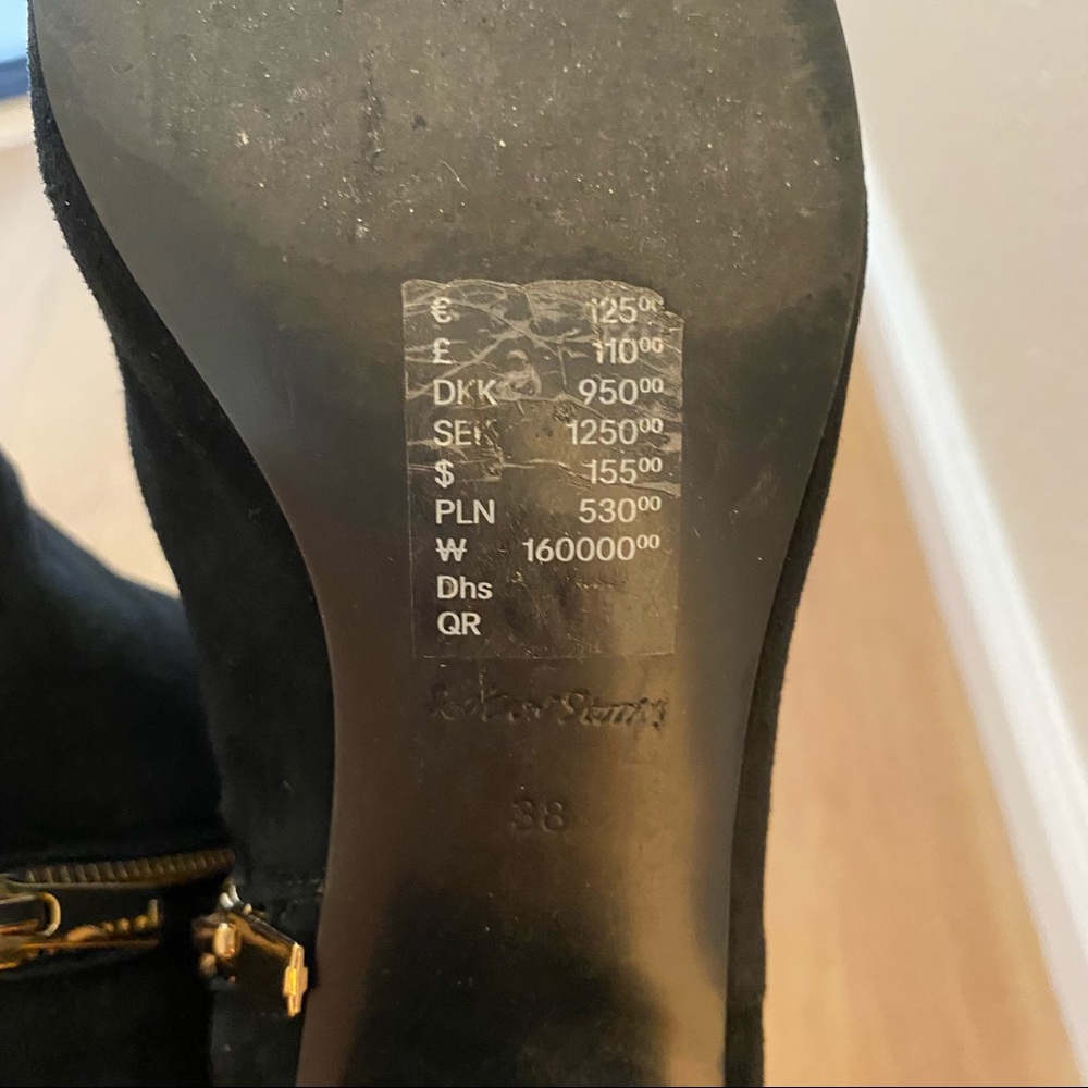 & Other Stories Suede Ankle Boots Black EUR38 US7.5 - Picture 7 of 8